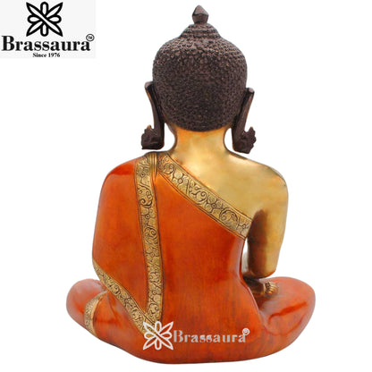 Brass Classic Buddha Weight 10.6 Kg & Height 15 Inch