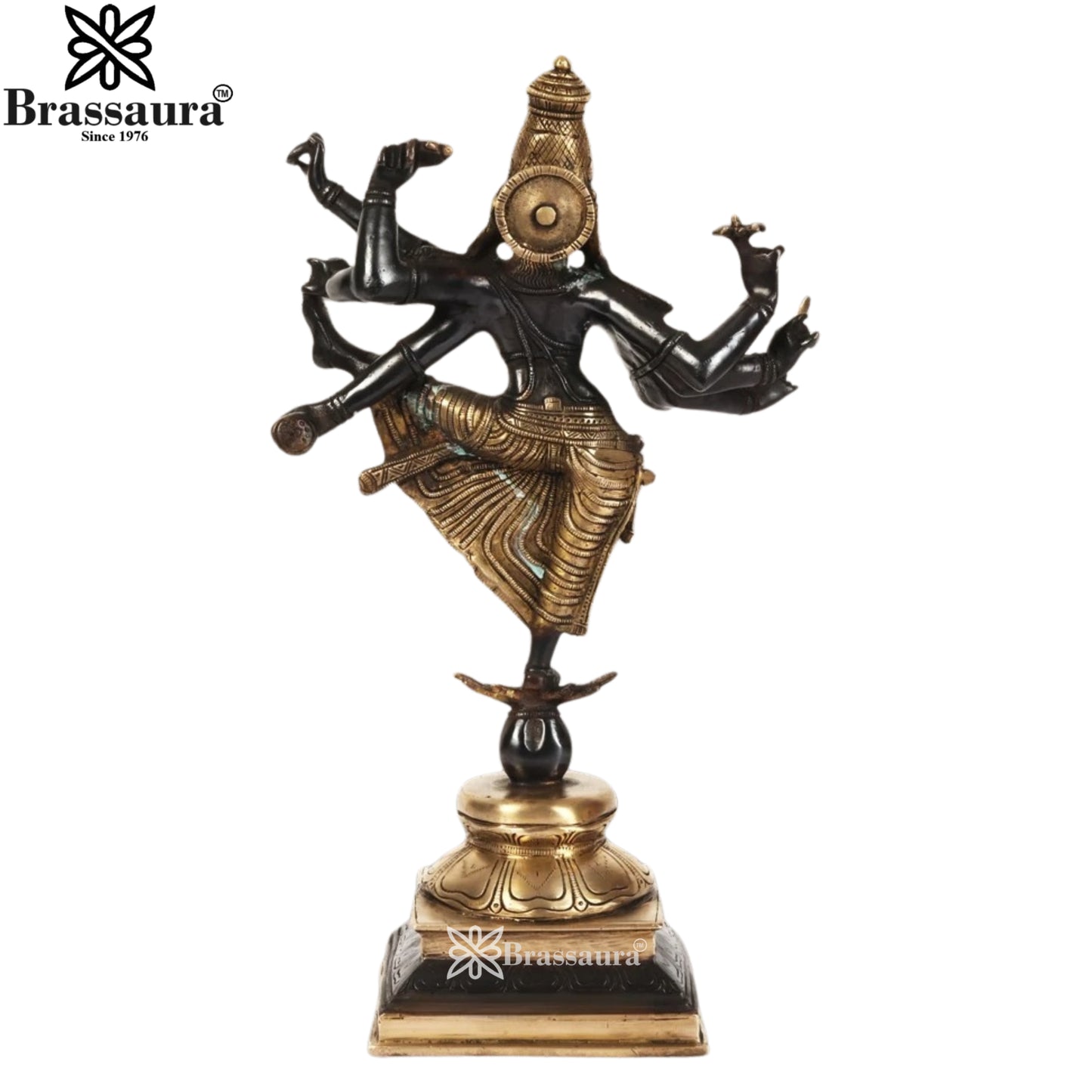 Brass Chola Dancing Vishnu Statue Weight 5.3 Kg And Height 16 Inch