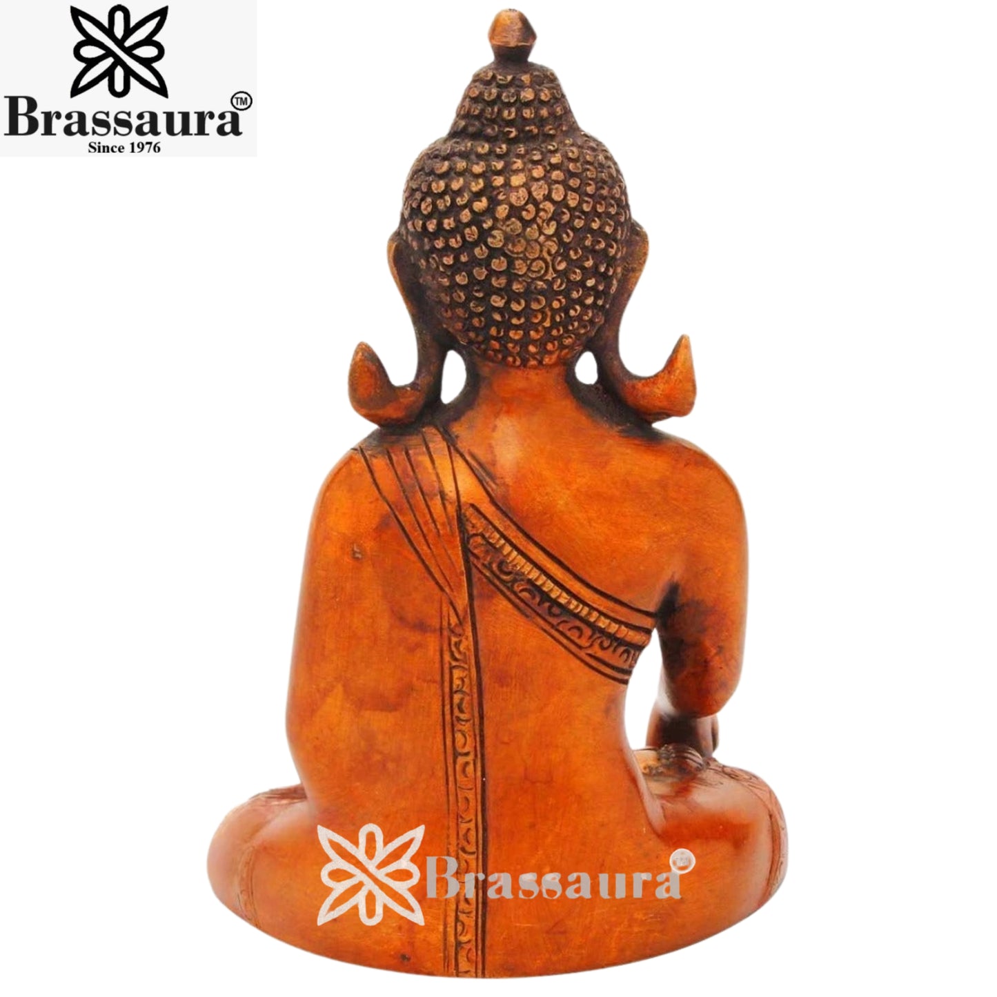Brass Antique Buddha Weight 1.3 Kg & Height 6 Inch