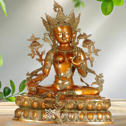 Brass Vintage Tara Weight 36 Kg & Height 34.2 Inch