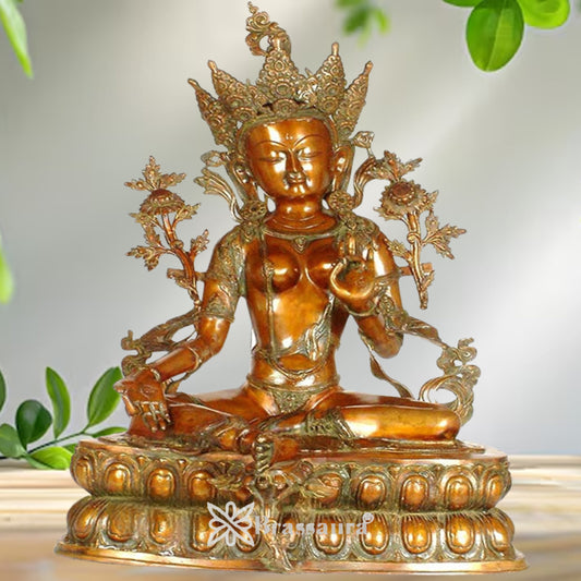 Brass Vintage Tara Weight 36 Kg & Height 34.2 Inch
