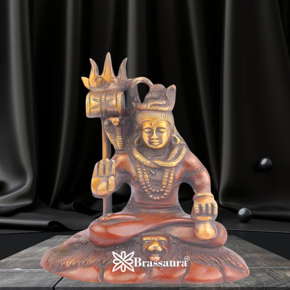 Brass Vintage Shiva Weight 1.3 Kg & Height 6 Inch