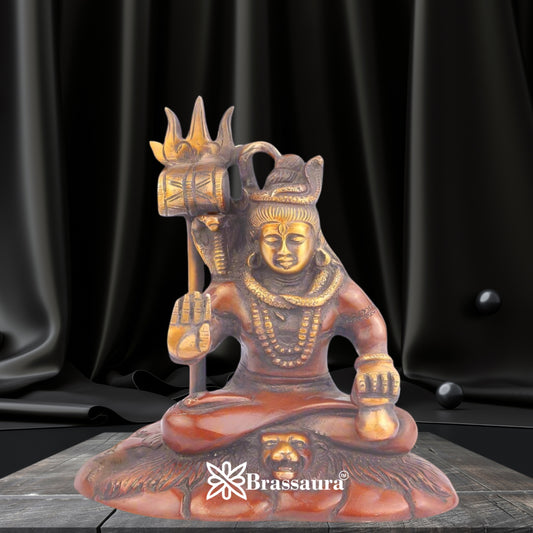 Brass Vintage Shiva Weight 1.3 Kg & Height 6 Inch