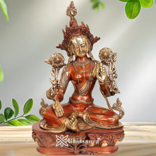 Brass Vintage Tara Weight 11 Kg & Height 19 Inch