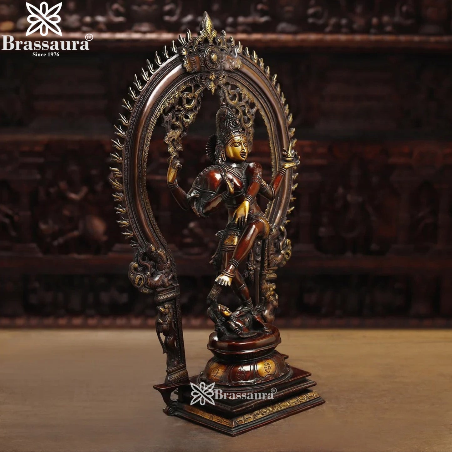 Brass Dancing Natraj Statue Weight 15.7 Kg And Height 26 Inch