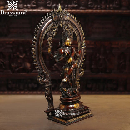 Brass Dancing Natraj Statue Weight 15.7 Kg And Height 26 Inch