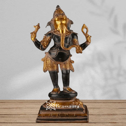 Brass Vintage Standing Ganesha Weight 15.7 Kg & Height 24 Inch