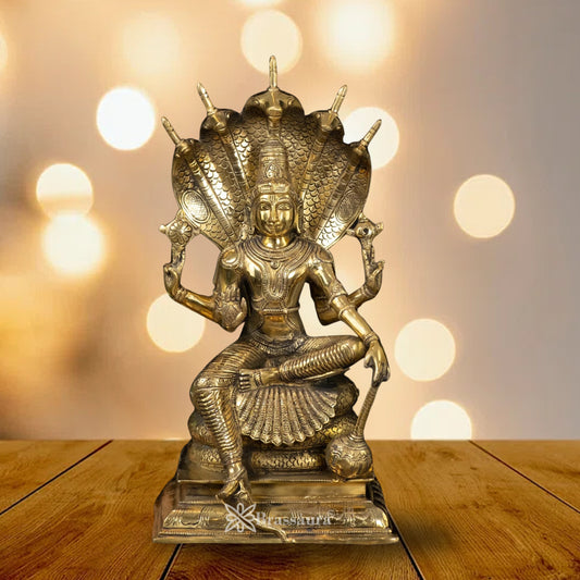 Brass Vishnu Statue Weight 10.2 Kg And Height 16 Inch