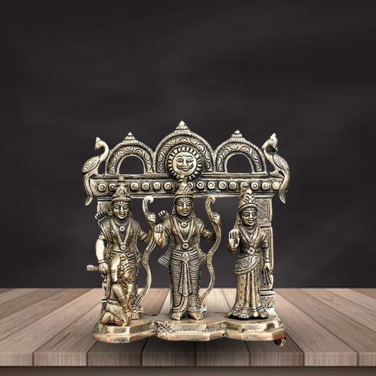 Brass Ram Darbar Statue Weight 2.07 Kg And Height 7.7 Inch