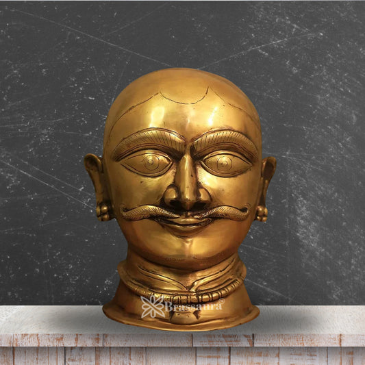 Brass Shiva Mukhlingam Statue Weight 8 Kg And Height 10.4 Inch