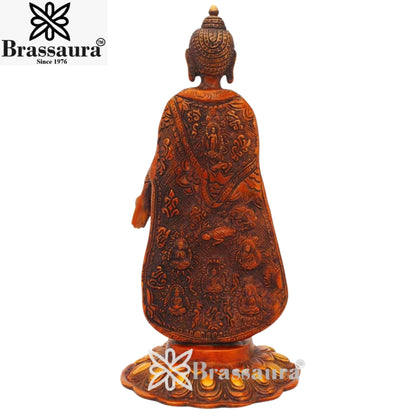 Brass standing Buddha Weight 2.2 Kg & Height 11 Inch