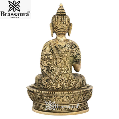 Brass Blessing Buddha Weight 1 kg & Height 7 Inch