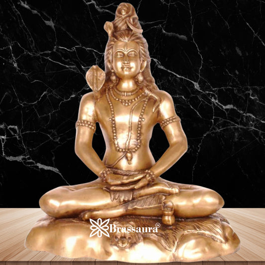 Brass Royal Golden Shiva Weight 33 Kg & Height 28 Inch
