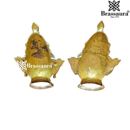 Brass Artistic Shiva & Parvati Mukhlingam Weight 3 Kg & Height 8.5 Inch