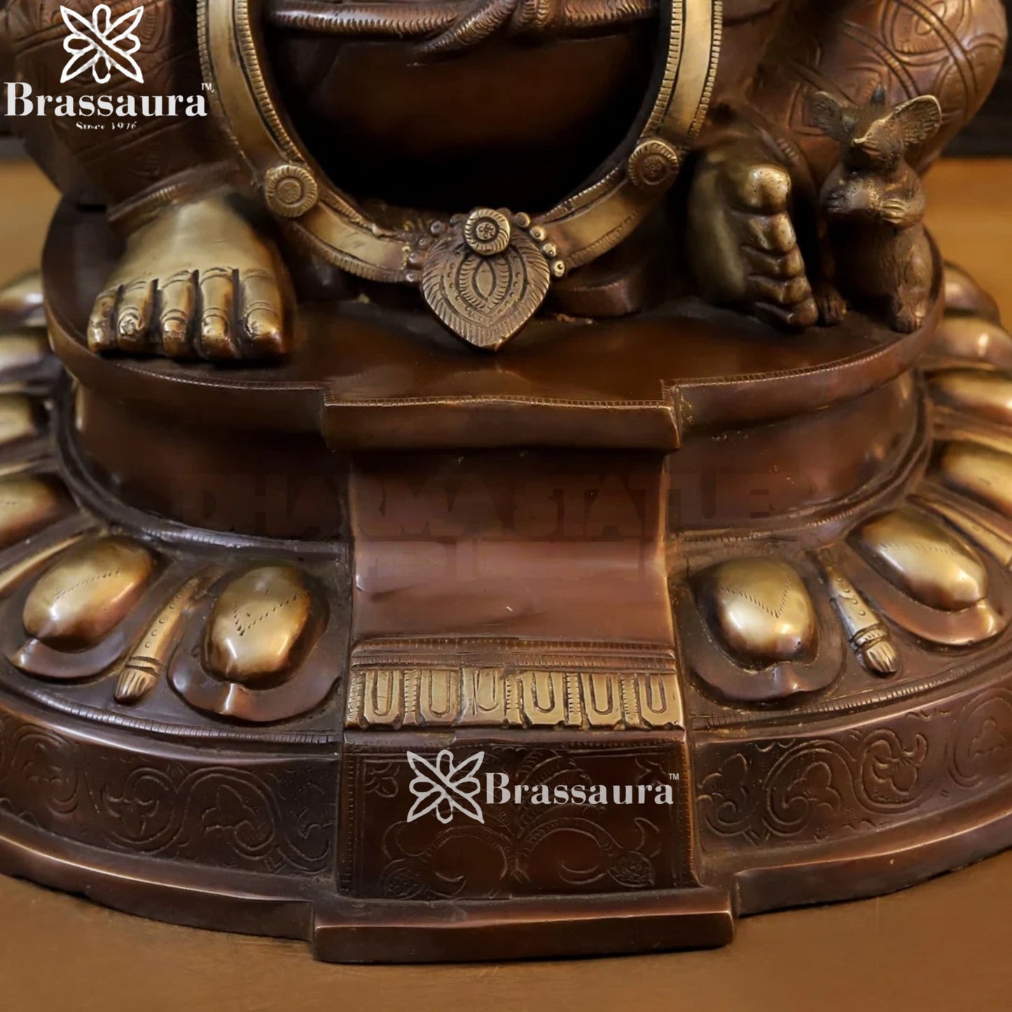 Brass Ring Ganesha Weight 35.5 Kg & Height 28 Inch