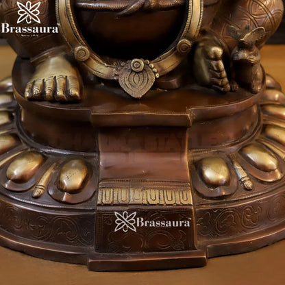 Brass Ring Ganesha Weight 35.5 Kg & Height 28 Inch