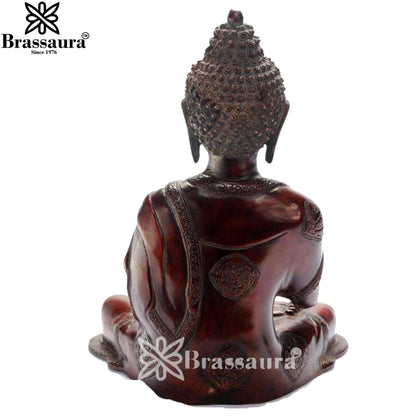 Brass Vintage Buddha Weight 7 Kg & Height 14 Inch