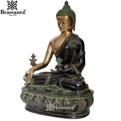 Brass Buddha Weight 6 Kg & Height 13 Inch