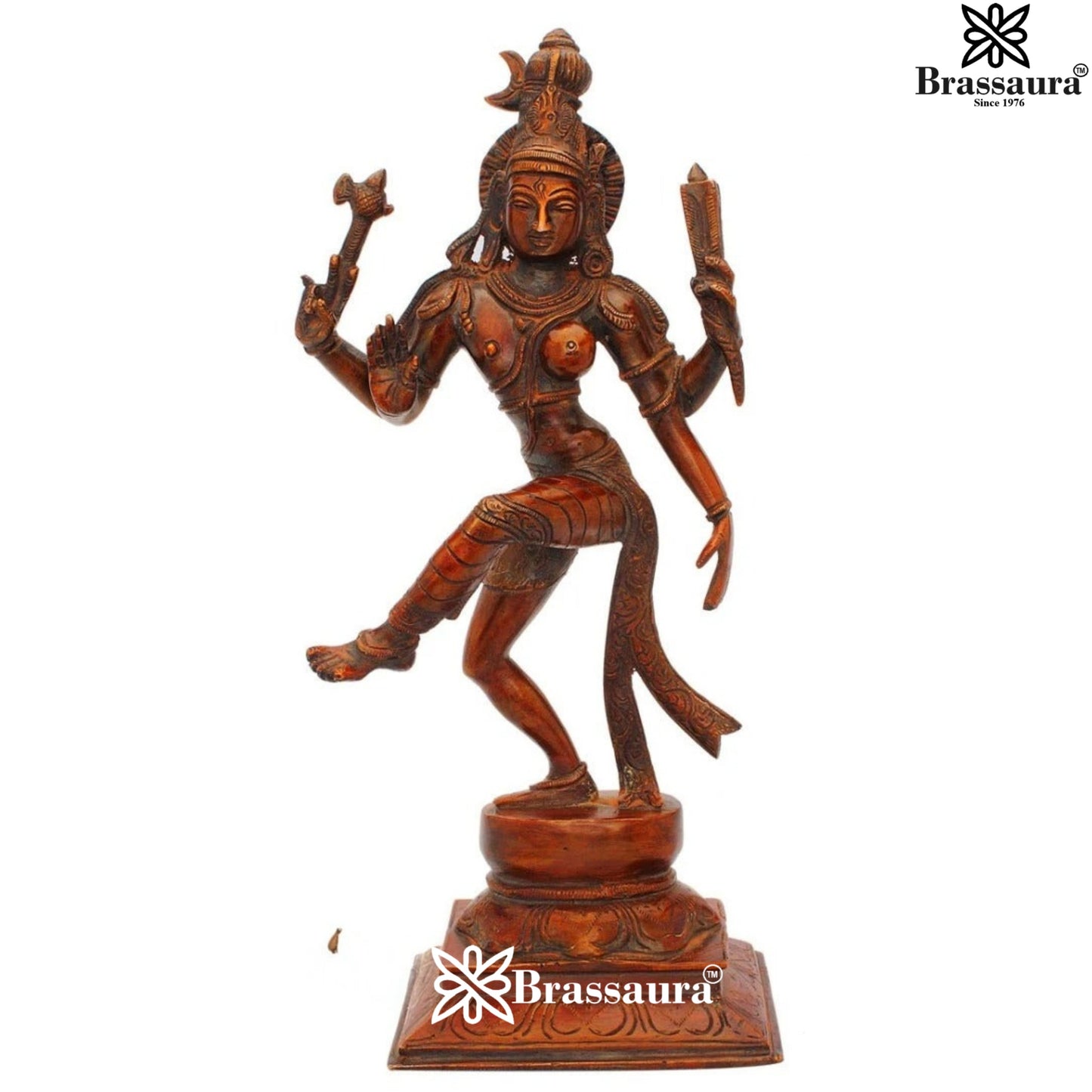 Brass Artistic Aardhnareshwar Statue Weight 3.2 kg & Height 13 Inch