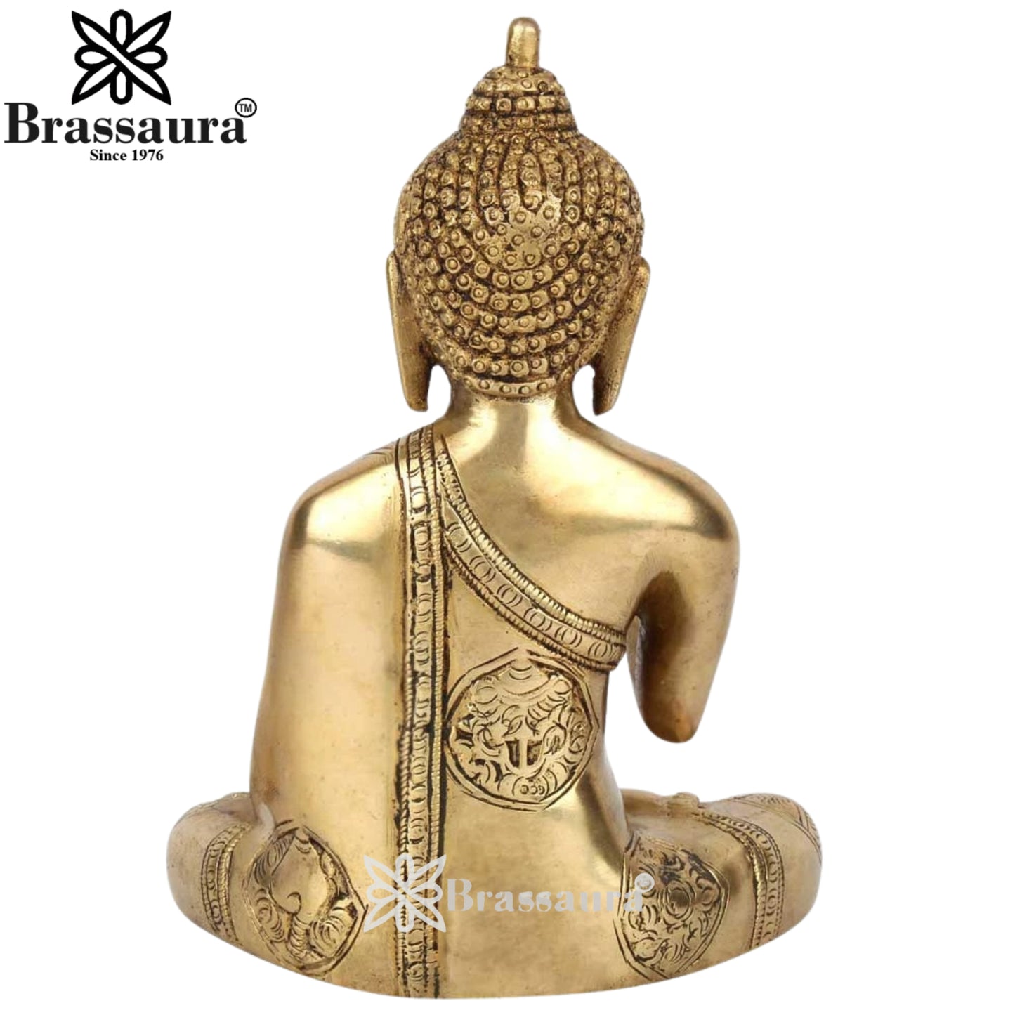 Brass Blessing Buddha Weight 1.9 kg & Height 8 Inch