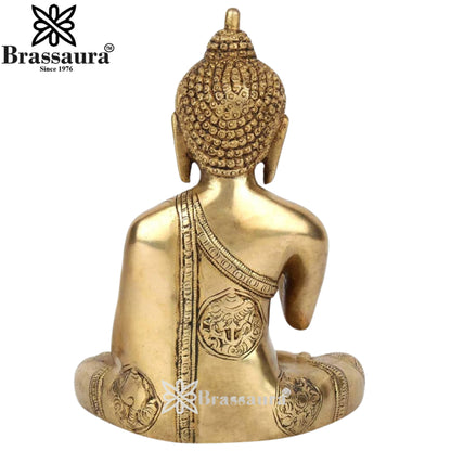Brass Blessing Buddha Weight 1.9 kg & Height 8 Inch