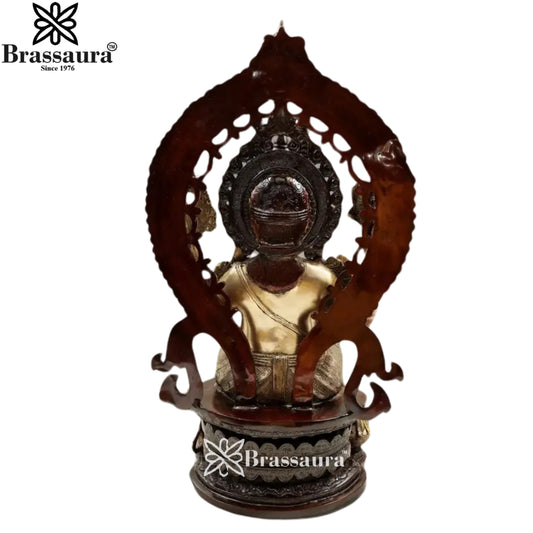 Brassaura® Lord Ganesha with Kirtimukhi Aureole | Brass Idol | Height 26 Inches