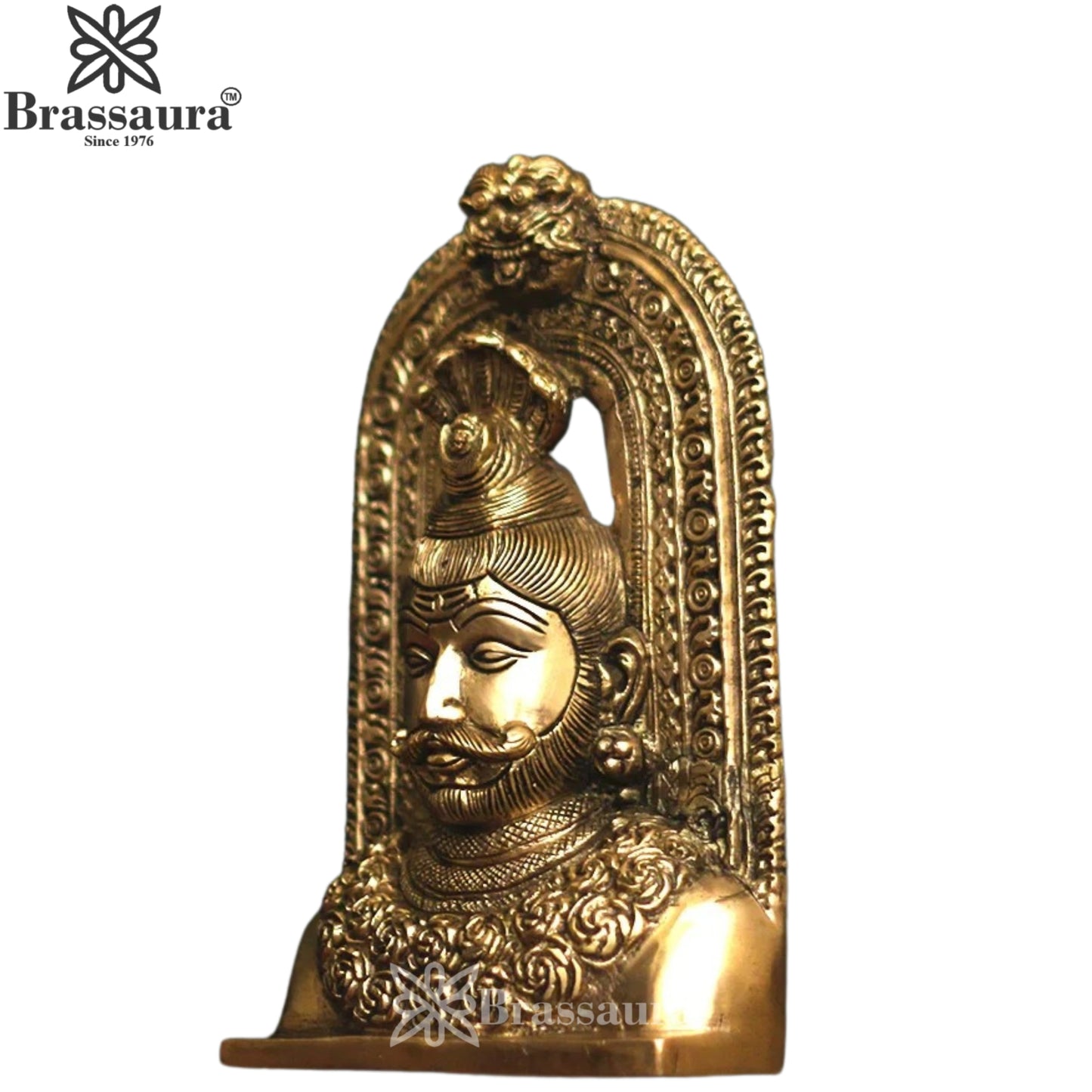 Brass Shiva Mukhlingam Statue Weight 2 Kg And Height 8 Inch