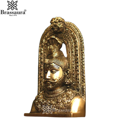 Brass Shiva Mukhlingam Statue Weight 2 Kg And Height 8 Inch