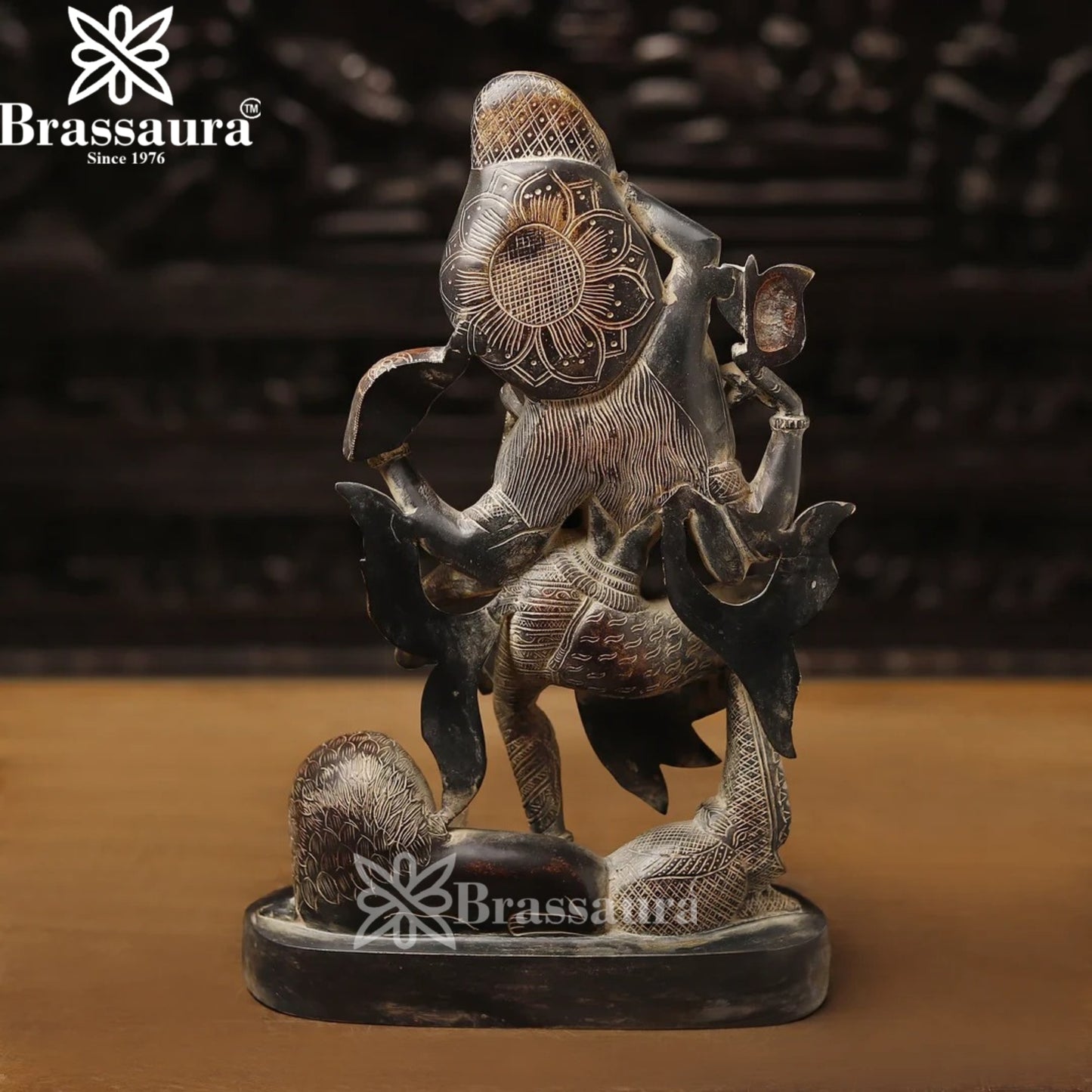 Brass Aardhnareshwar Statue Weight 7.46 Kg And Height 16.5 Inch