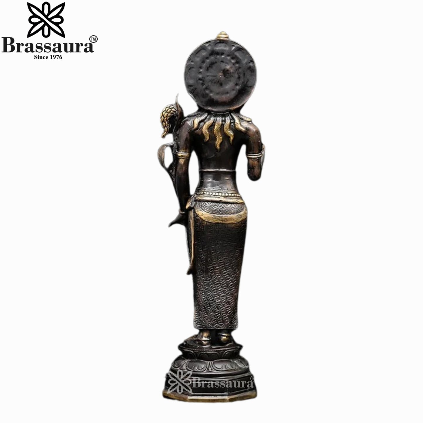 Brass Annapurna Devi Murti Weight 1.95 Kg And Height 17 Inch