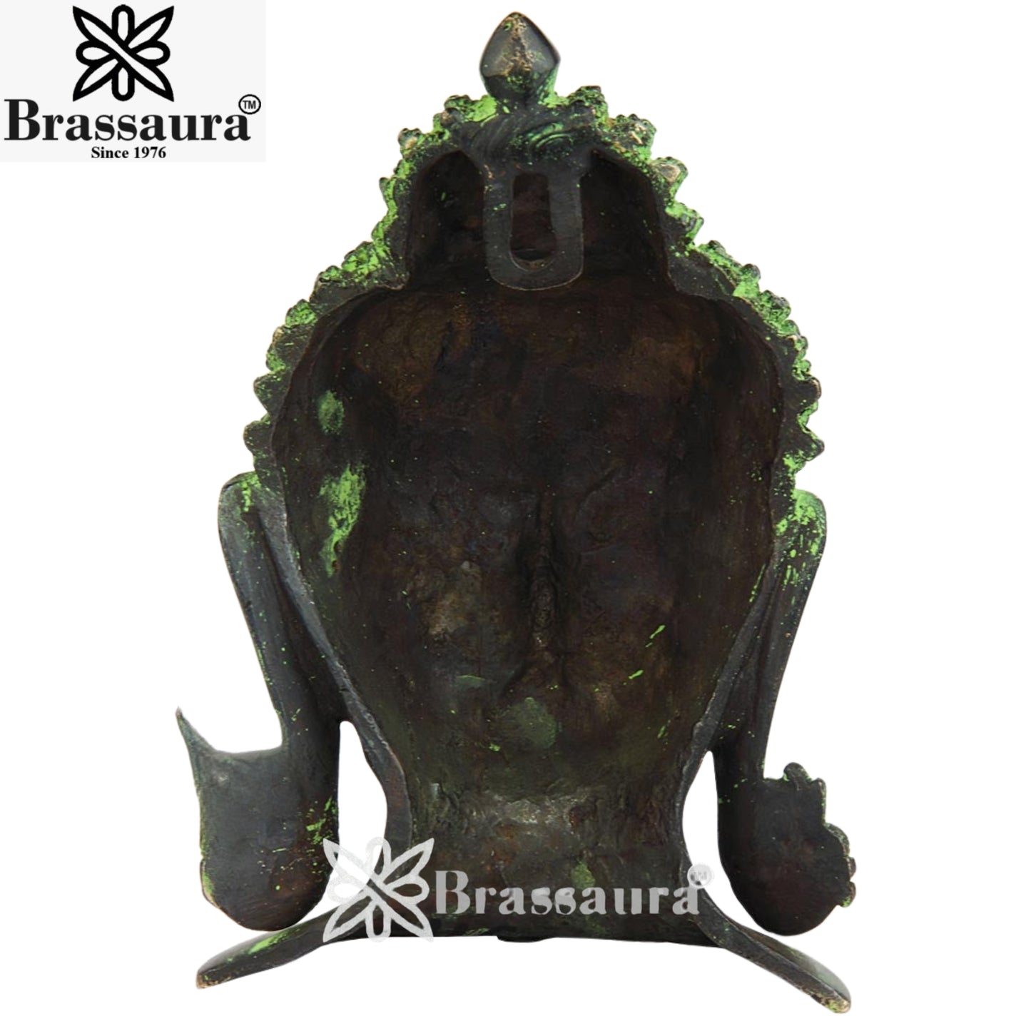 Brass Antique Buddha Weight 3.5 Kg & Height 6 Inch
