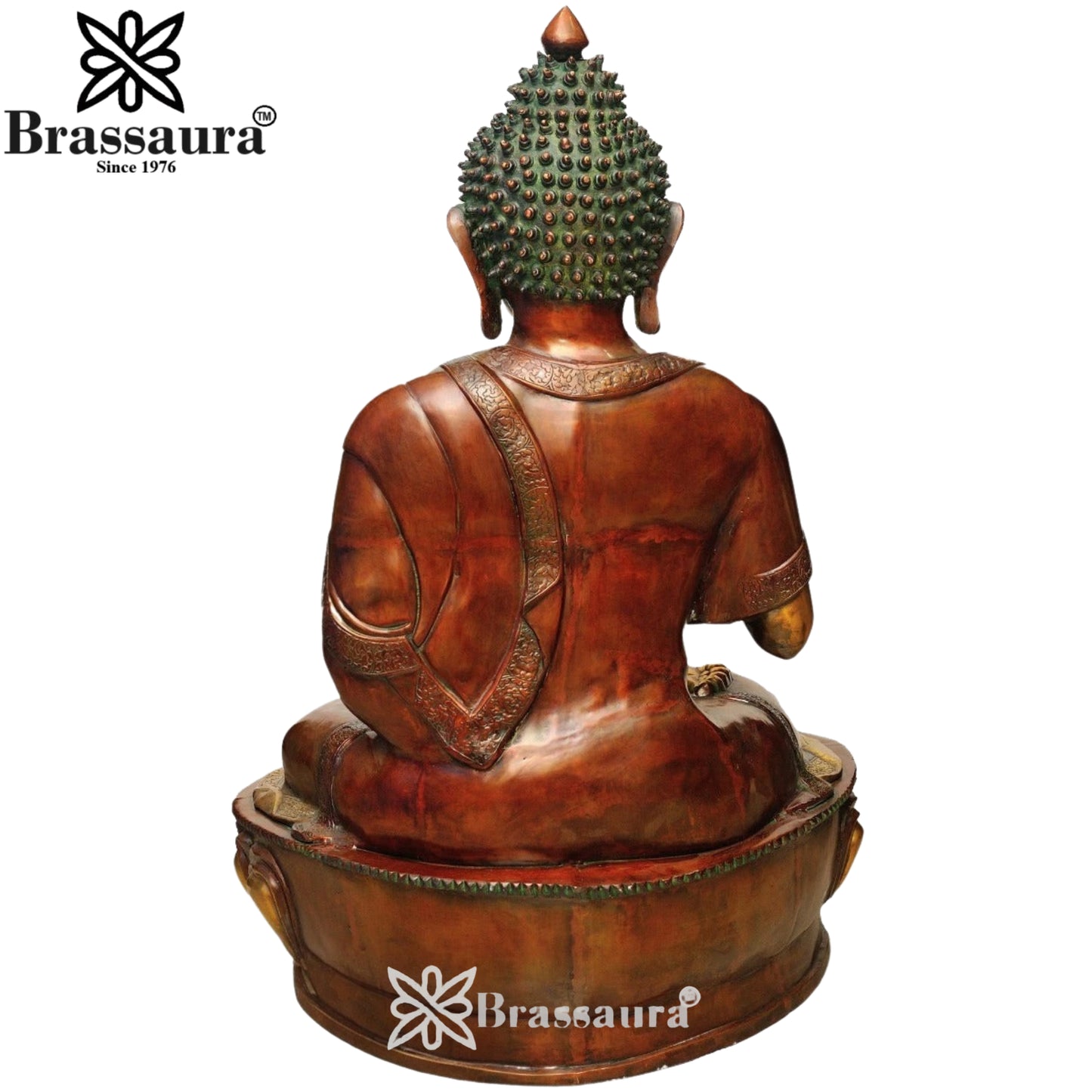 Brass Blessing Buddha Weight 85 kg & Height 46 Inch