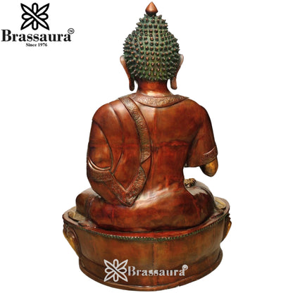 Brass Blessing Buddha Weight 85 kg & Height 46 Inch