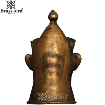 Brass Shiva Mukhlingam Statue Weight 6.4 Kg And Height 14 Inch