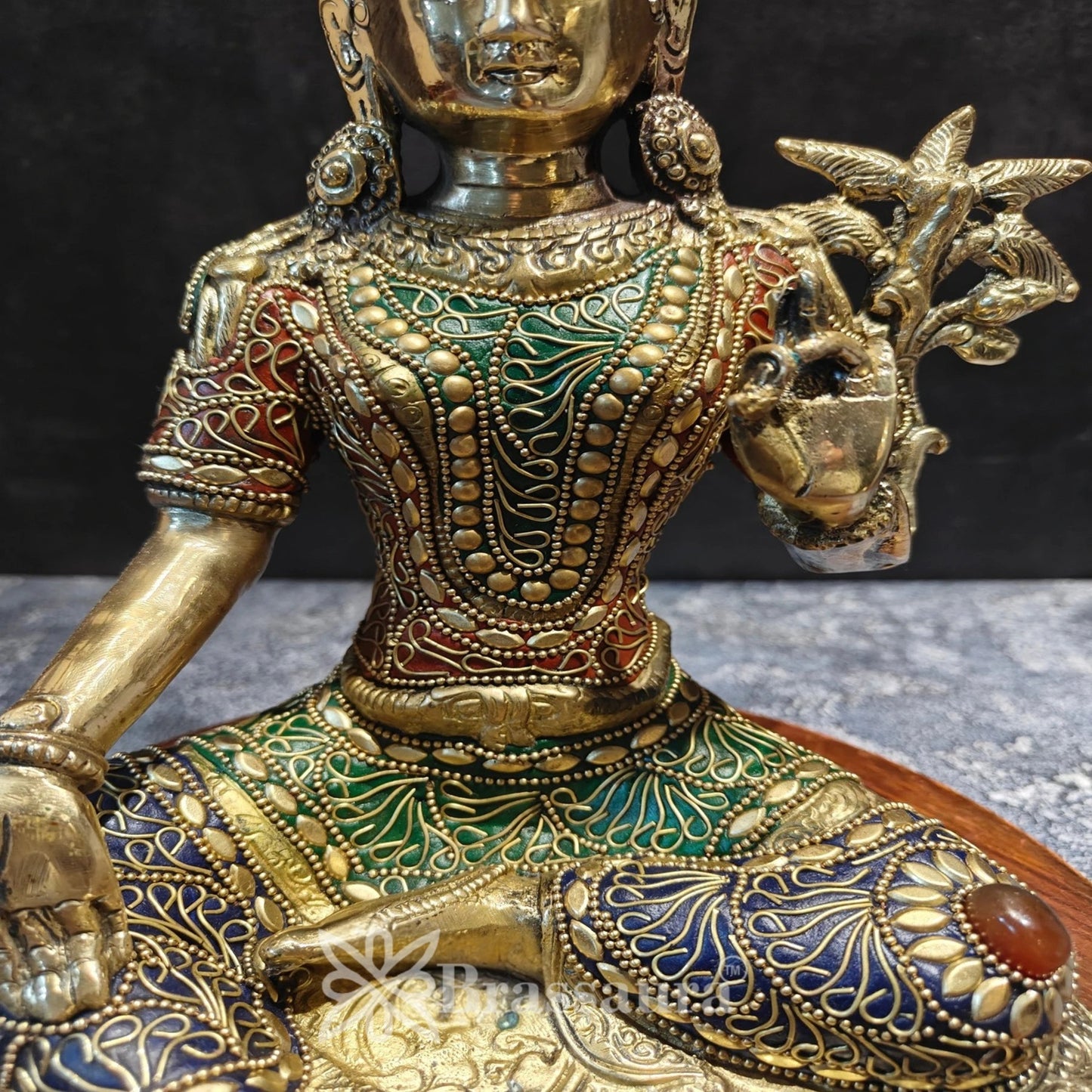 Brass Antique Tara Weight 3 Kg & Height 10.5 Inch
