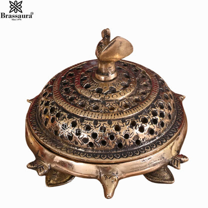 Brass Dhoop Burner For Home Décor And Gift Items Weight .8 kg Height 4 Inch