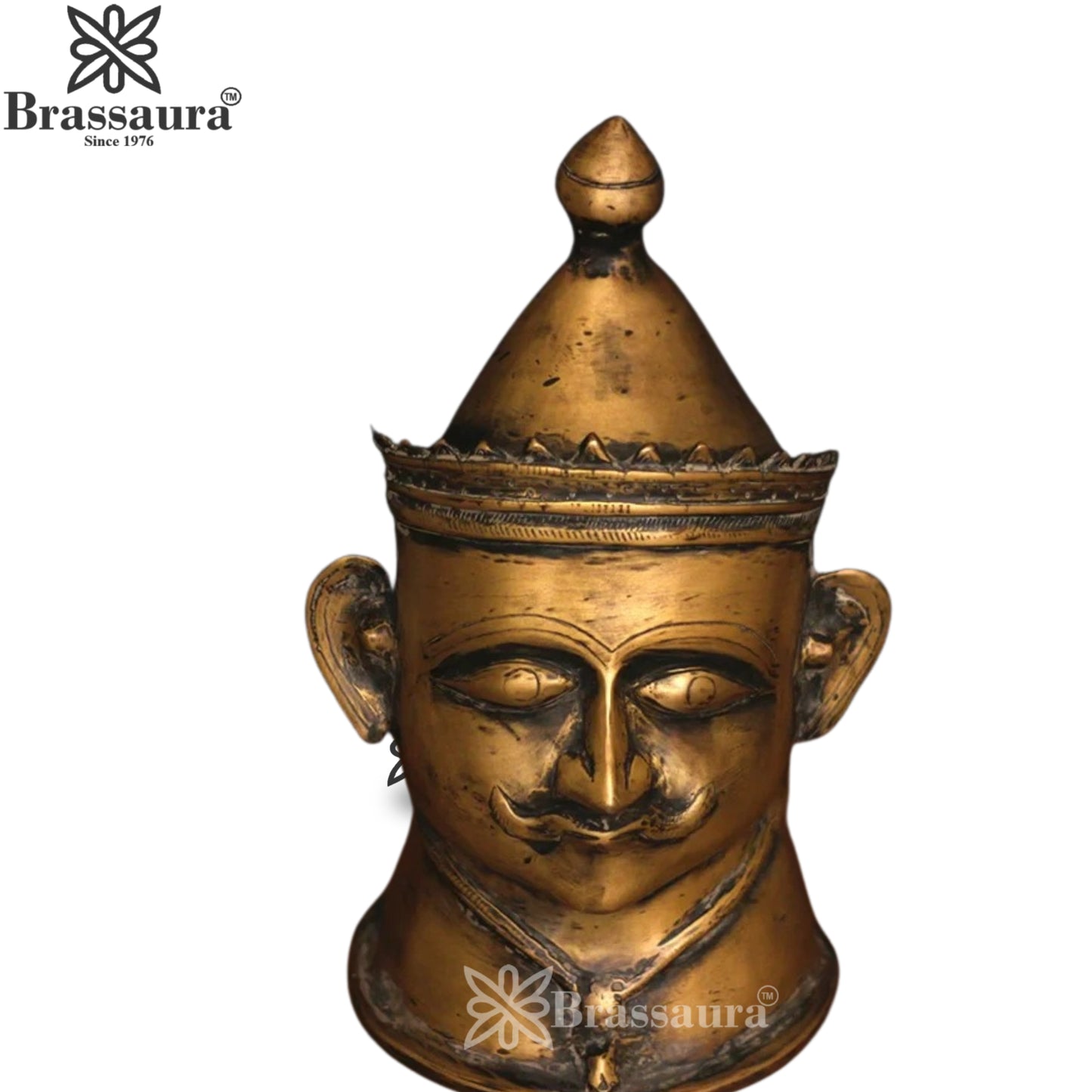 Brass Shiva Mukhlingam Statue Weight 6.4 Kg And Height 14 Inch