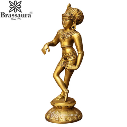 Brass Lord Katyavalambita Shiva Statue Weight 2.46 Kg And Height 11 Inch