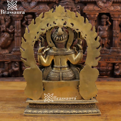 Brass Ring Ganesha Weight 17.5 Kg & Height 19 Inch