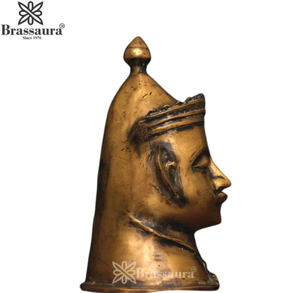 Brass Shiva Mukhlingam Statue Weight 6.4 Kg And Height 14 Inch