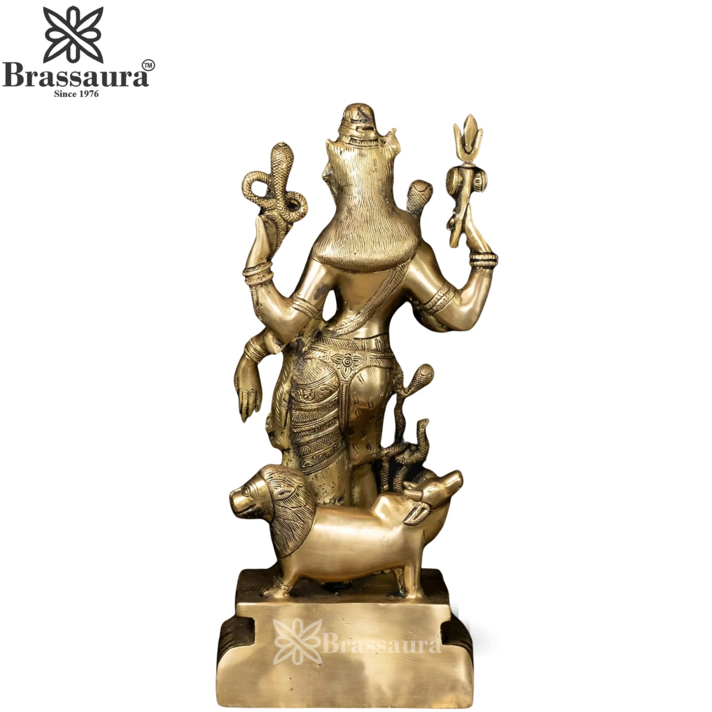 Brass Aardhnareshwar Statue Weight 9 Kg And Height 18.5 Inch