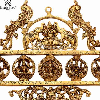 Brass AsthLakshmi Wall Panel For Home Décor And Gift Items Weight 3.2 kg Height 11 Inch