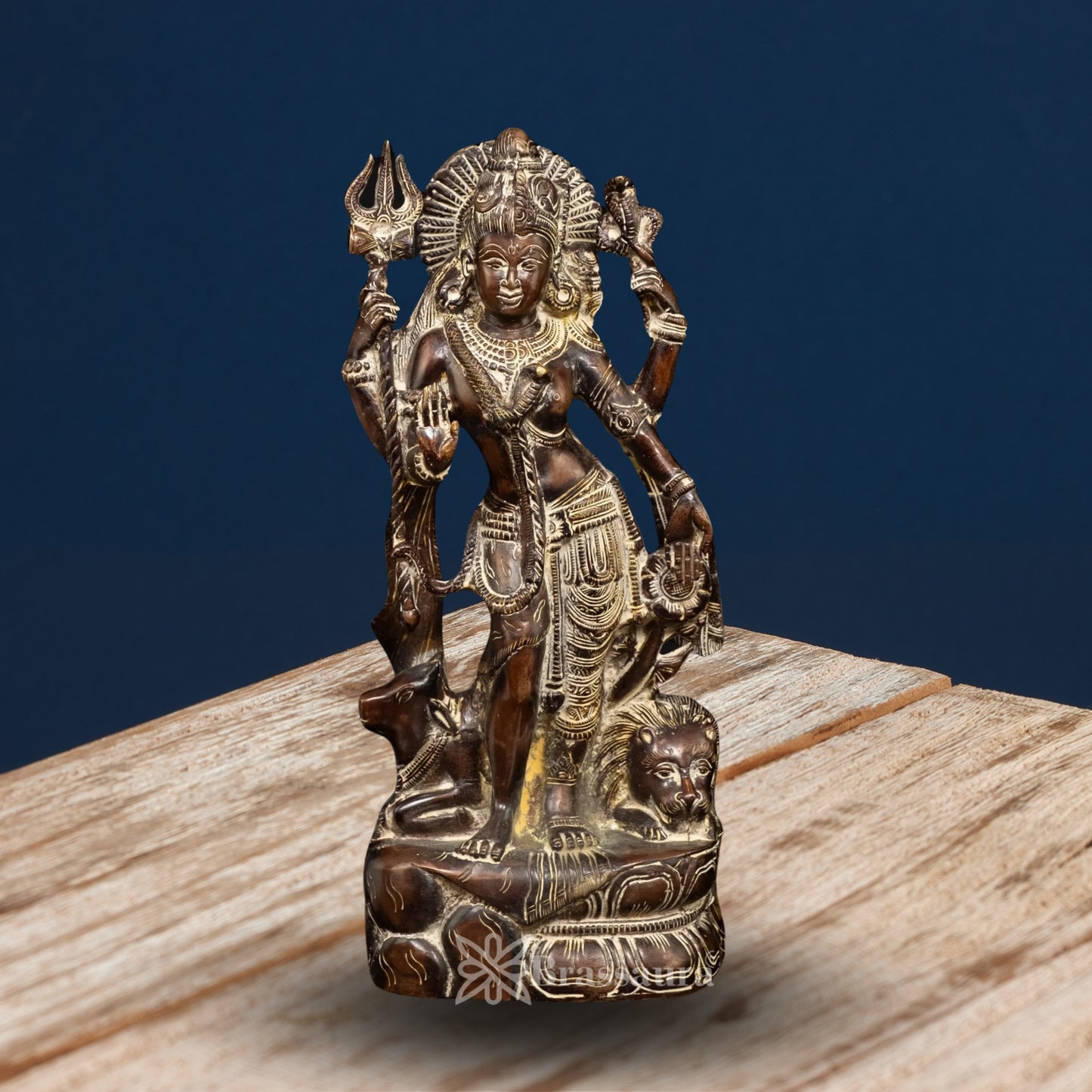 Brass Aardhnareshwar Statue Weight 5 Kg And Height 13 Inch