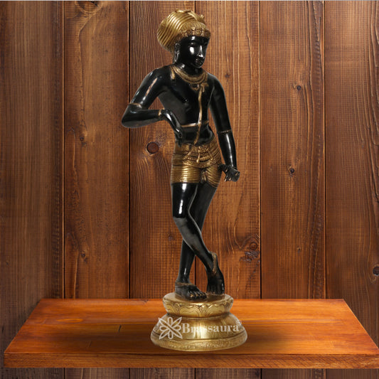 Brass Lord Katyavalambita Shiva Statue Weight 2.46 Kg And Height 11 Inch