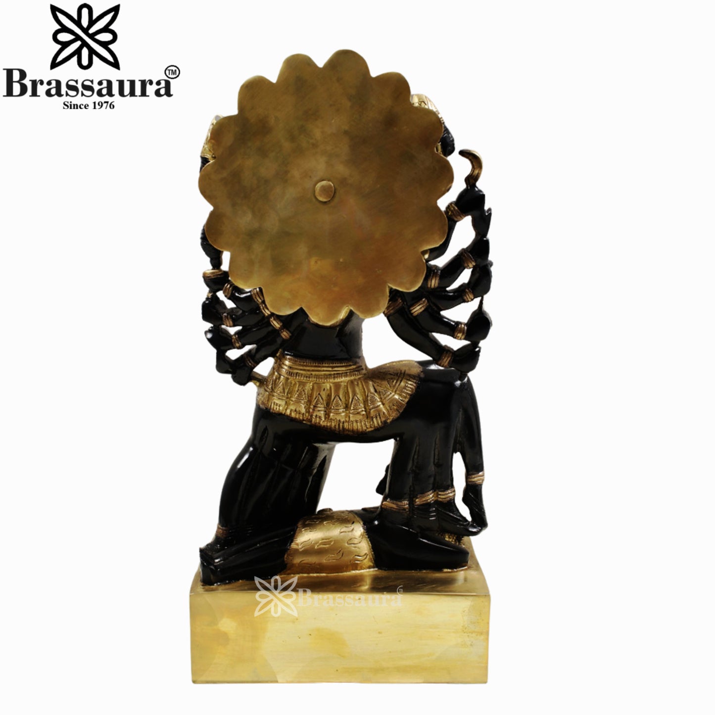 Brassaura™ Premium Brass Kali Maa Idol – Height 15 Inches & Weight 8.5 Kgs | Hindu Goddess Statue