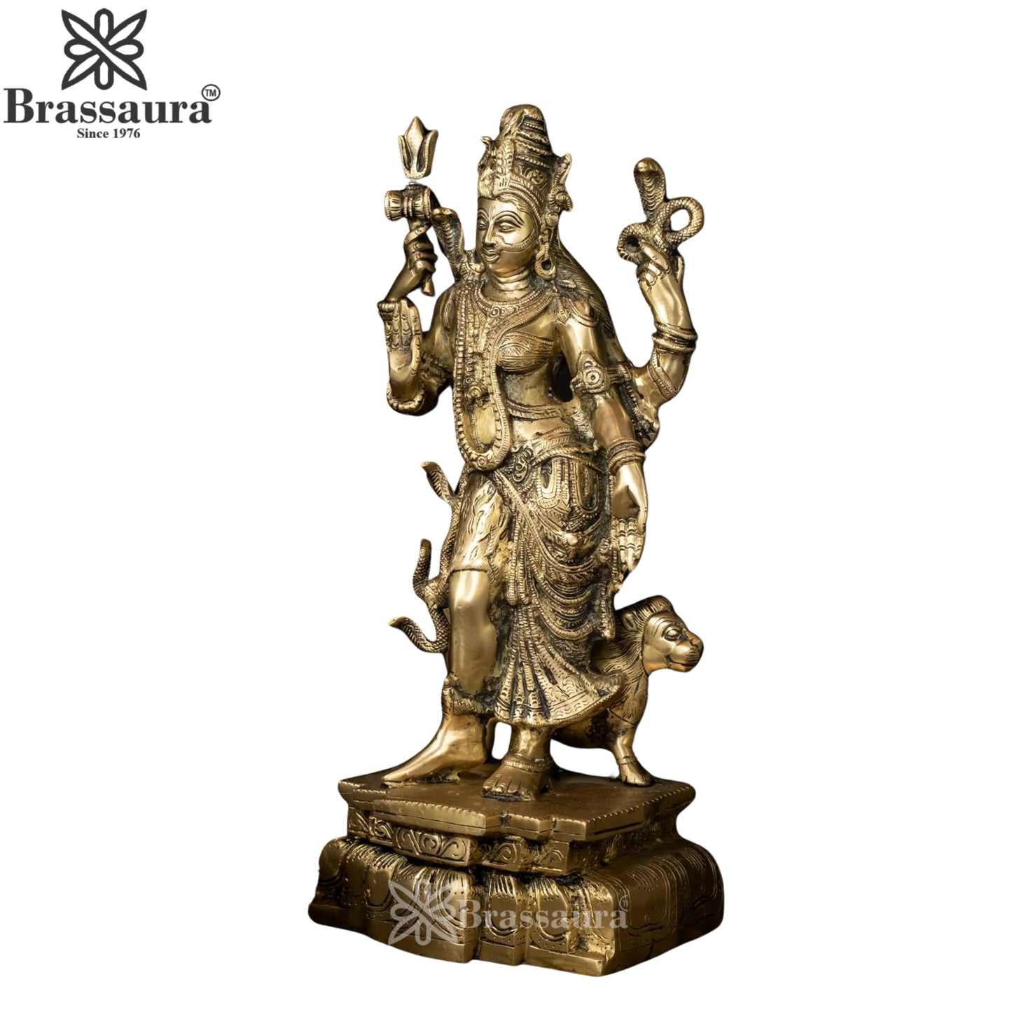 Brass Aardhnareshwar Statue Weight 9 Kg And Height 18.5 Inch