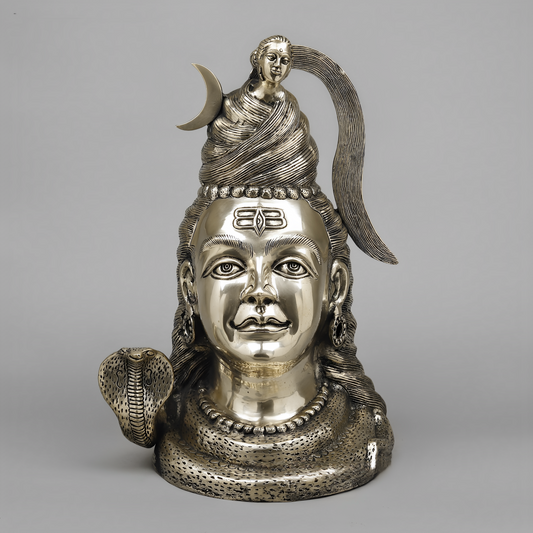 Brassaura™ शुद्ध पीतल भगवान शिव मूर्ति – 20 इंच ऊँचाई, 13.750 किग्रा वज़न – हस्तनिर्मित आध्यात्मिक प्रतिमा