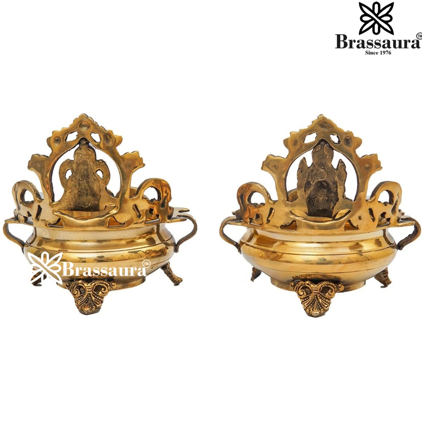 Brass Antique Lakshmi Ganesh Weight 2.8 Kg & Height 7 Inch