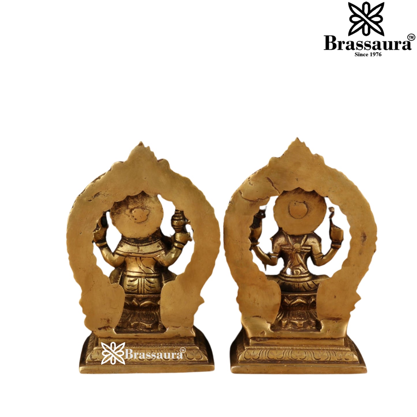 Brass Artistic Lakshmi Ganesh Weight 3.1 Kg & Height 7 Inch