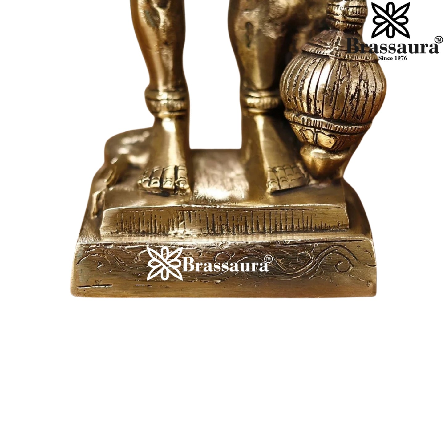 Brassaura™ Brass Panchmukhi Hanuman Idol for Pooja Room – Height 13.5 Inches & Weight 4.62 Kgs | Classic Décor